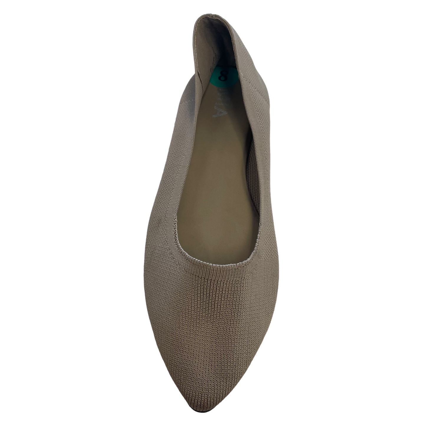 Taupe Shoes Flats Mia, Size 8