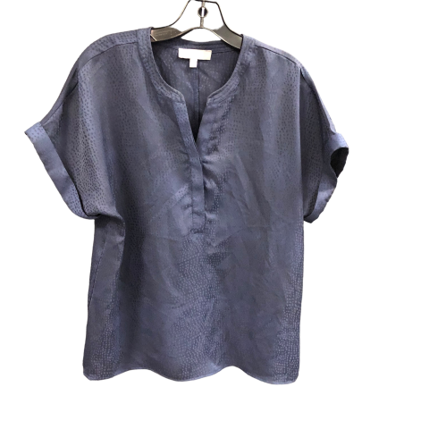 Navy Top Short Sleeve Marled, Size M