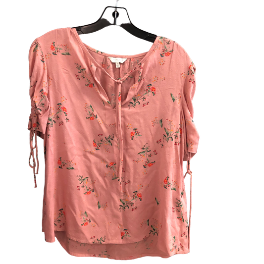 Pink Top Short Sleeve Lucky Brand, Size S