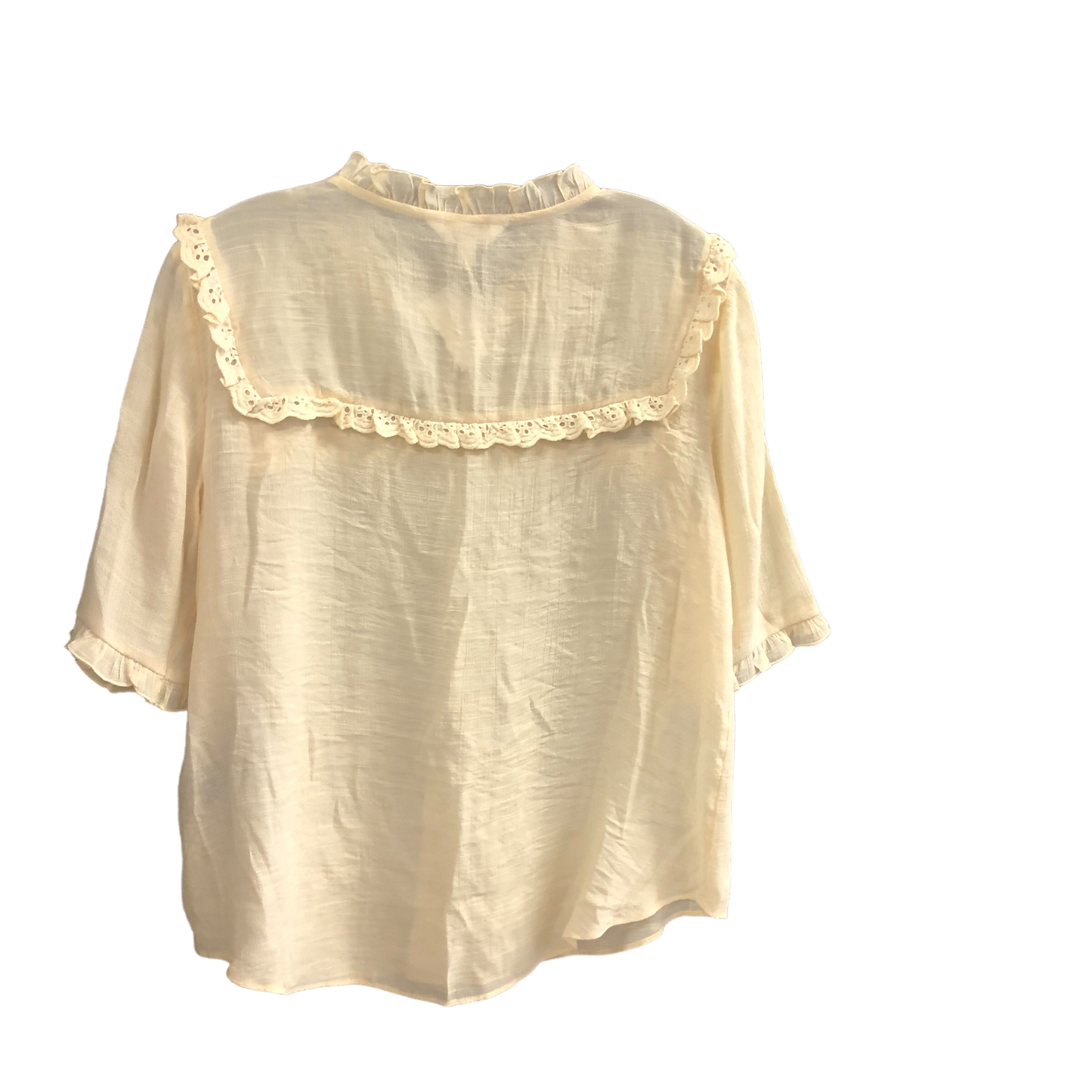 Beige Top Short Sleeve Lc Lauren Conrad, Size L