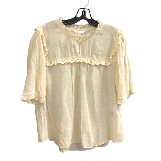 Beige Top Short Sleeve Lc Lauren Conrad, Size L