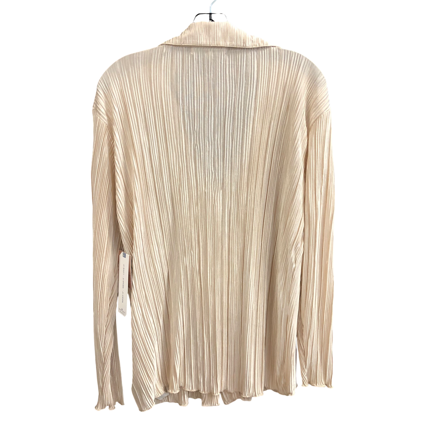 Top Long Sleeve By Almost Famous In Beige, Size: L