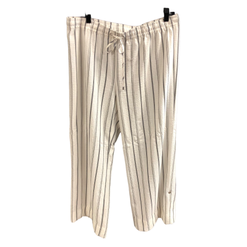 Pants Joggers By Calvin Klein In Striped Pattern, Size: L