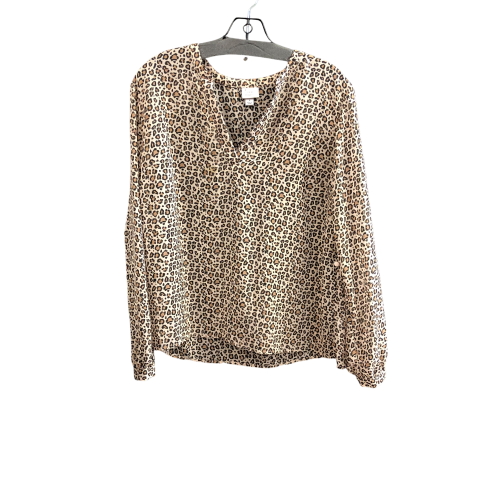 Top Long Sleeve By A New Day In Animal Print, Size: L