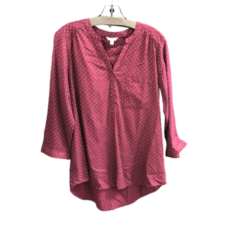 Top 3/4 Sleeve By Sonoma In Purple, Size: L