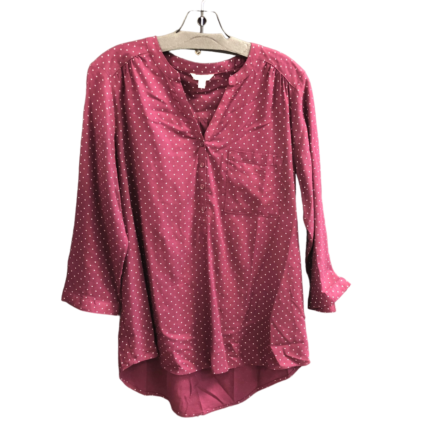 Top 3/4 Sleeve By Sonoma In Purple, Size: L