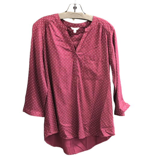 Top 3/4 Sleeve By Sonoma In Purple, Size: L