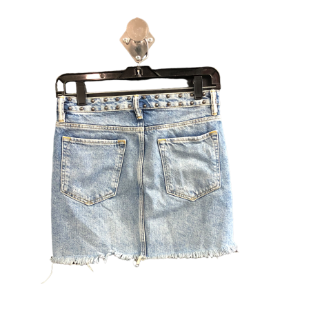 Skirt Designer By All Saints In Blue Denim, Size: Xs