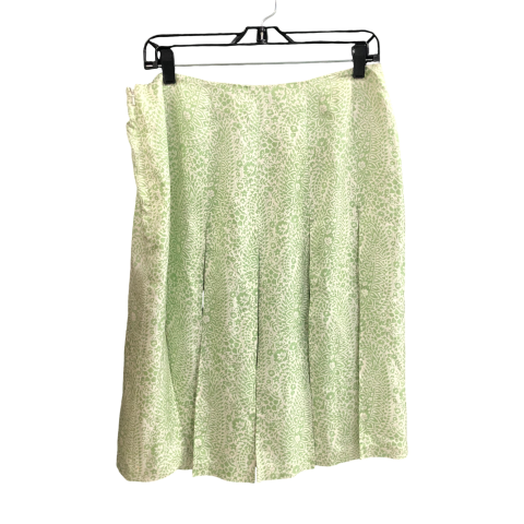 Skirt Designer By Brooks Brothers In Green & White, Size: L