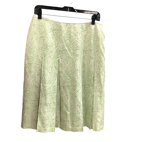 Skirt Designer By Brooks Brothers In Green & White, Size: L