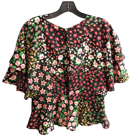 Top Short Sleeve By Top Shop In Floral Print, Size: 8