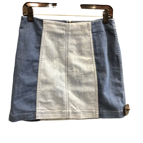 Skirt Mini & Short By Free People In Blue Denim, Size: 8