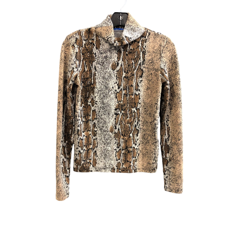 Top Long Sleeve By Zara In Animal Print, Size: S