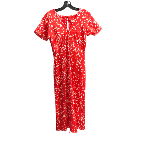 Dress Casual Midi By Top Shop In Red & White, Size: S