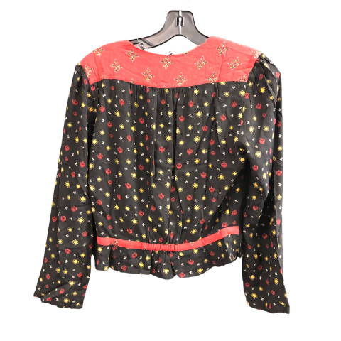 Top Long Sleeve By Free People In Black & Red, Size: S