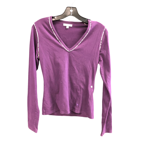 Top Long Sleeve Designer By Burberry In Purple, Size: S