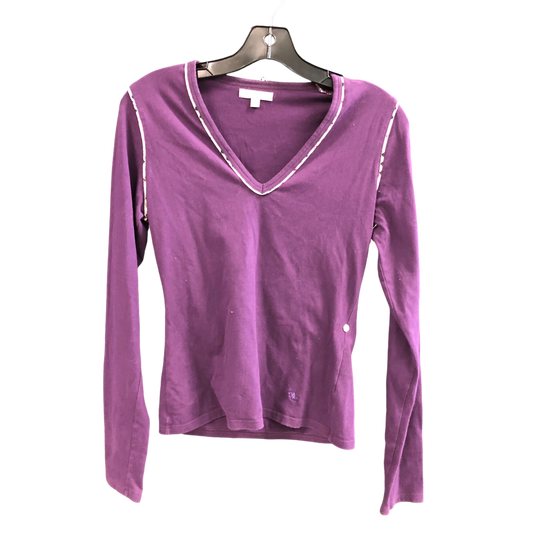 Top Long Sleeve Designer By Burberry In Purple, Size: S