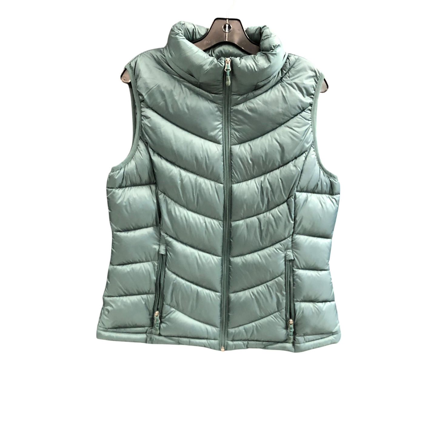 Vest Puffer & Quilted By Charter Club In Green, Size: L