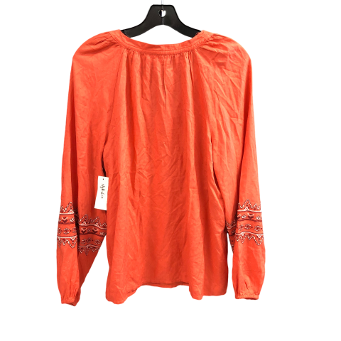 Top Long Sleeve By Style And Co Collection Women In Orange, Size: M