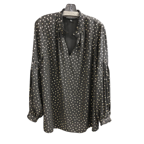 Top Long Sleeve By Lane Bryant In Black & Gold, Size: Xl