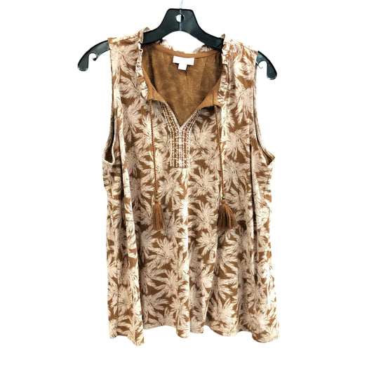 TOP SLEEVELESS J. JILL in BROWN, Size: M