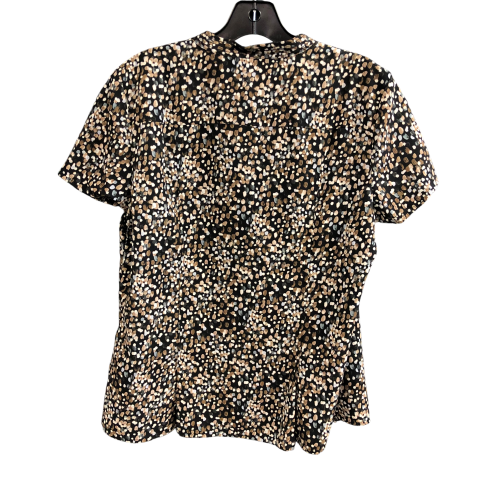 Top Short Sleeve By Dana Buchman In Black & Brown, Size: M