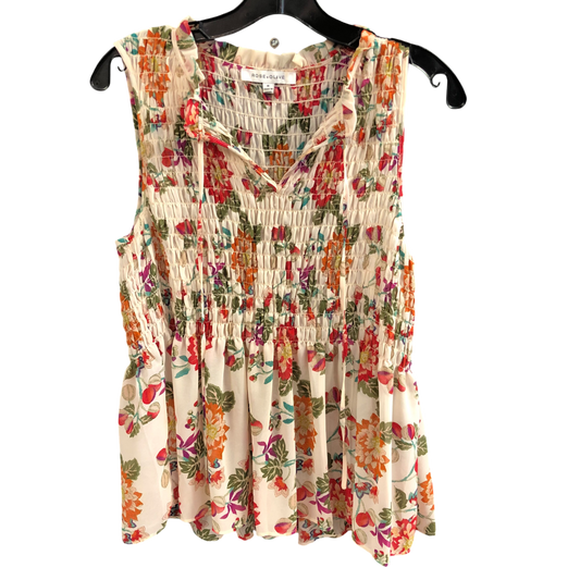 Top Sleeveless By Rose And Olive In Floral Print, Size: M