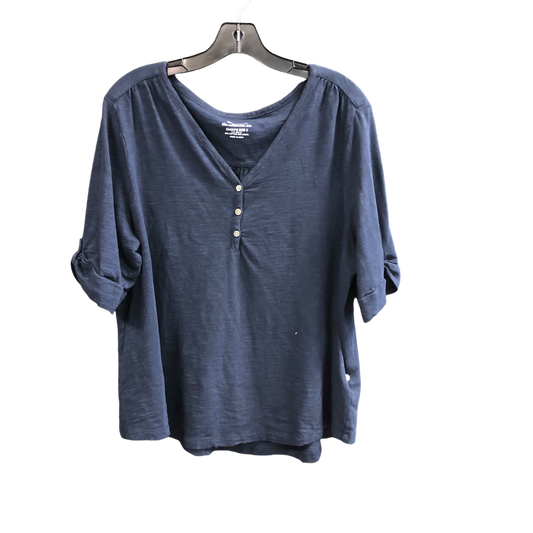 Top Short Sleeve By Chicos In Blue, Size: Xl