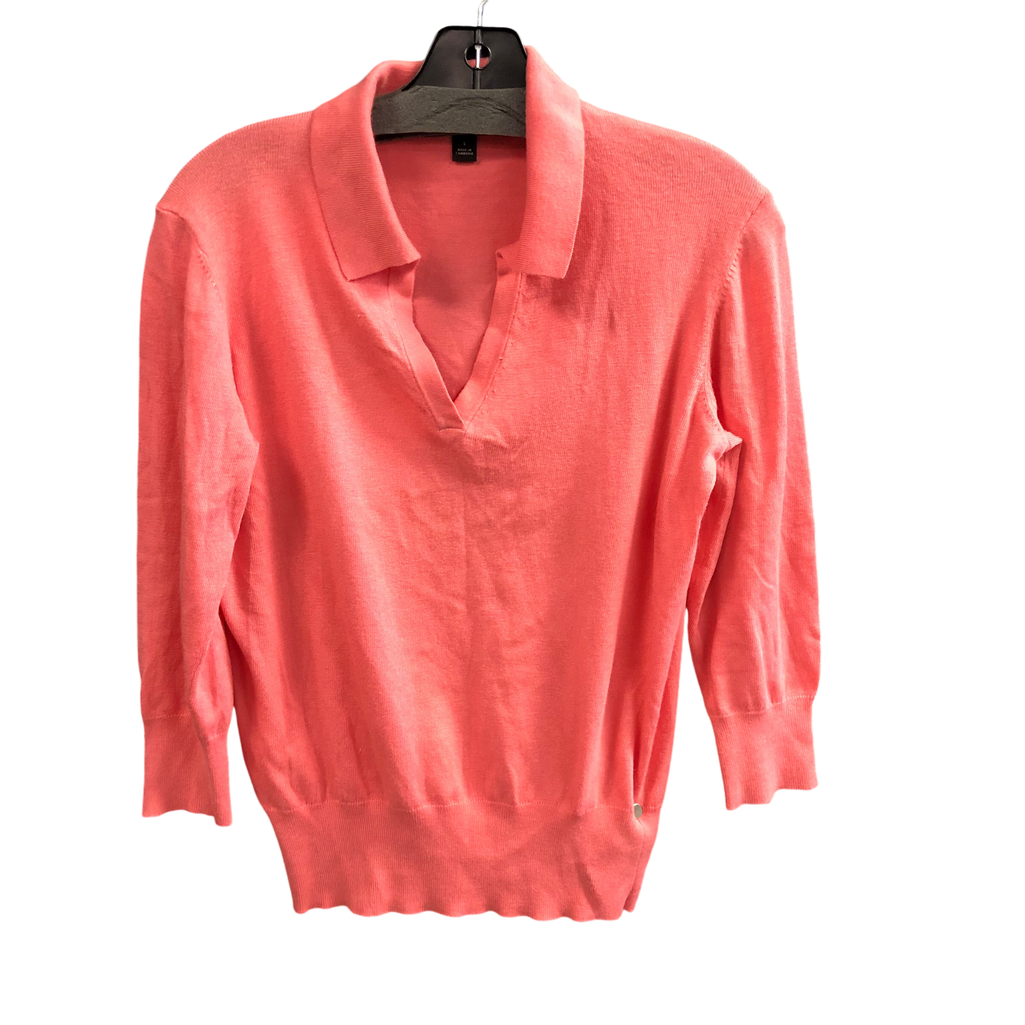 Top 3/4 Sleeve By Ann Taylor In Coral, Size: S