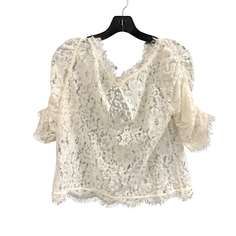 Top Short Sleeve Designer By Joie In White, Size: M