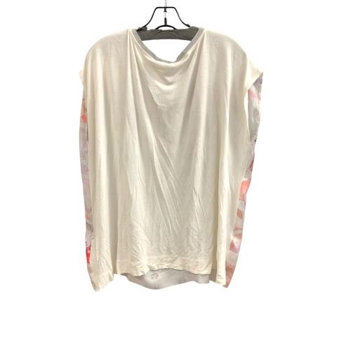 Top Short Sleeve Designer By Escada In White, Size: L