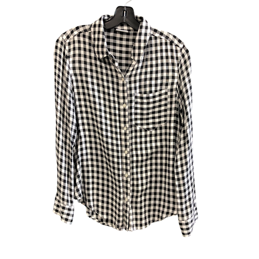 Top Long Sleeve By Abound In Checker Pattern, Size: Xs