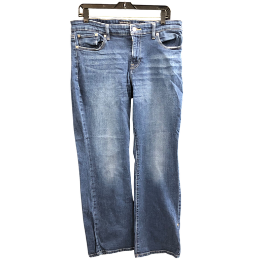 Jeans Straight By Lucky Brand In Blue Denim, Size: 14