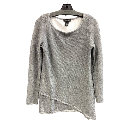 Top Long Sleeve By White House Black Market In Silver, Size: M