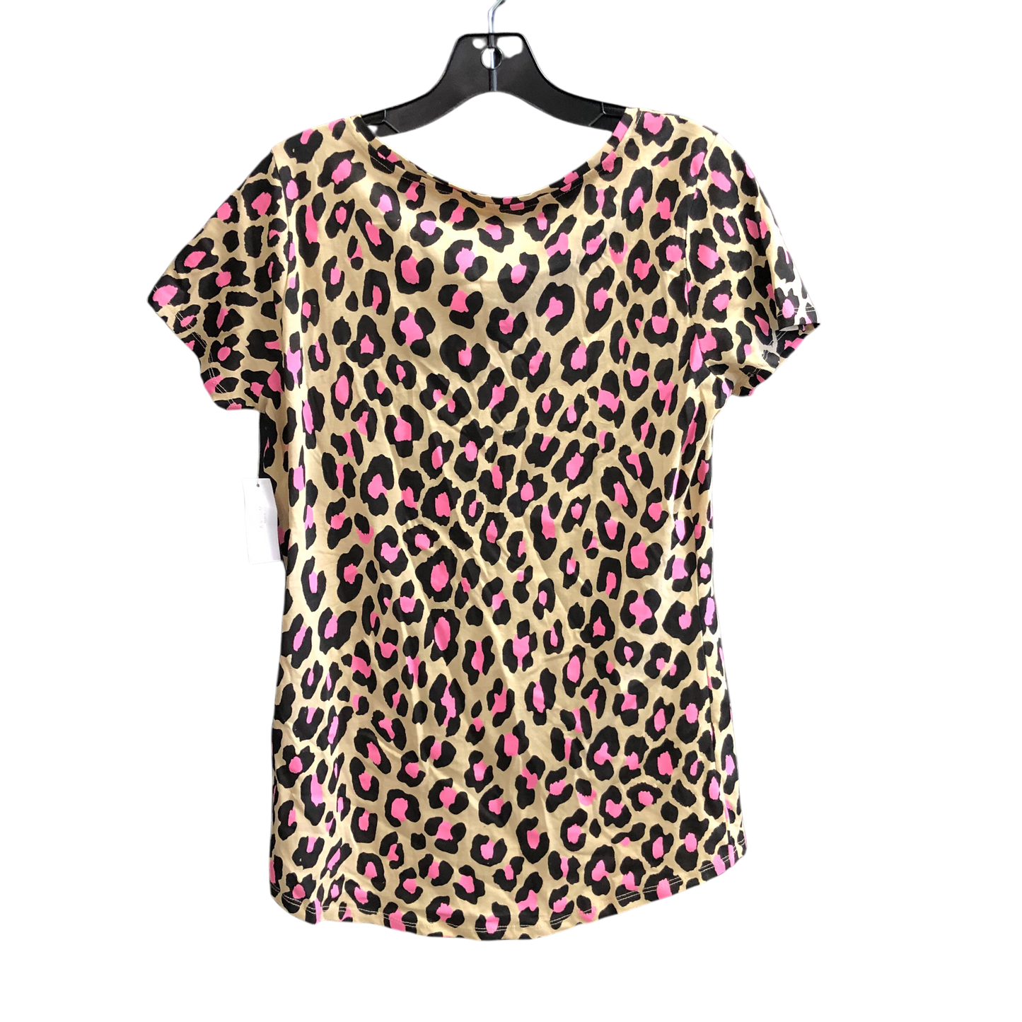 Top Short Sleeve By New York And Co In Animal Print, Size: M