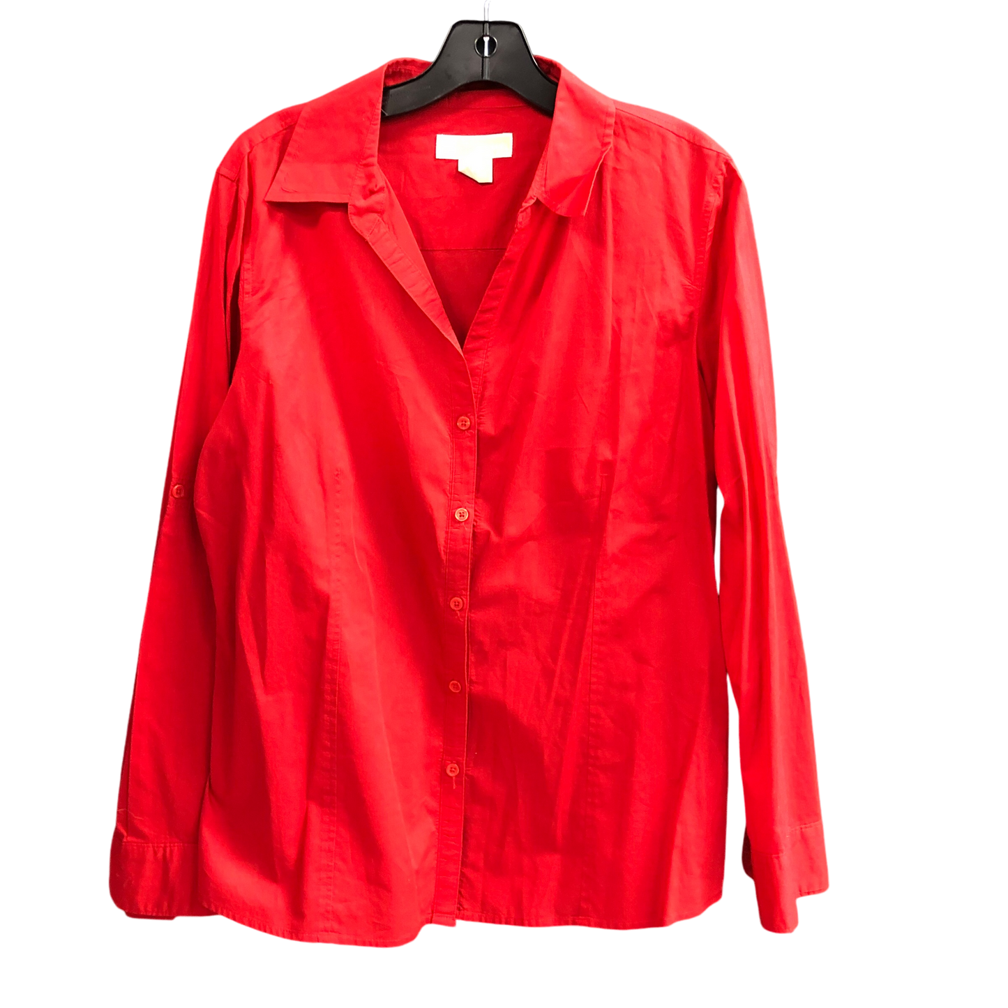 Top Long Sleeve By Michael By Michael Kors In Red, Size: 16