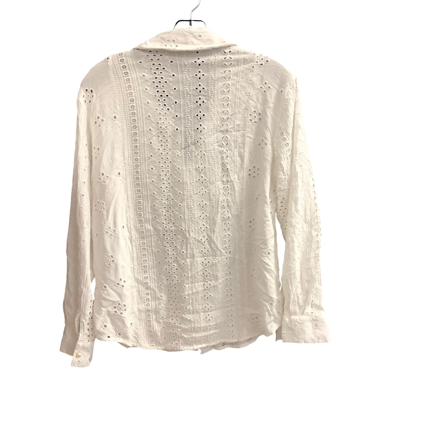 Top Long Sleeve By Zara In White, Size: M