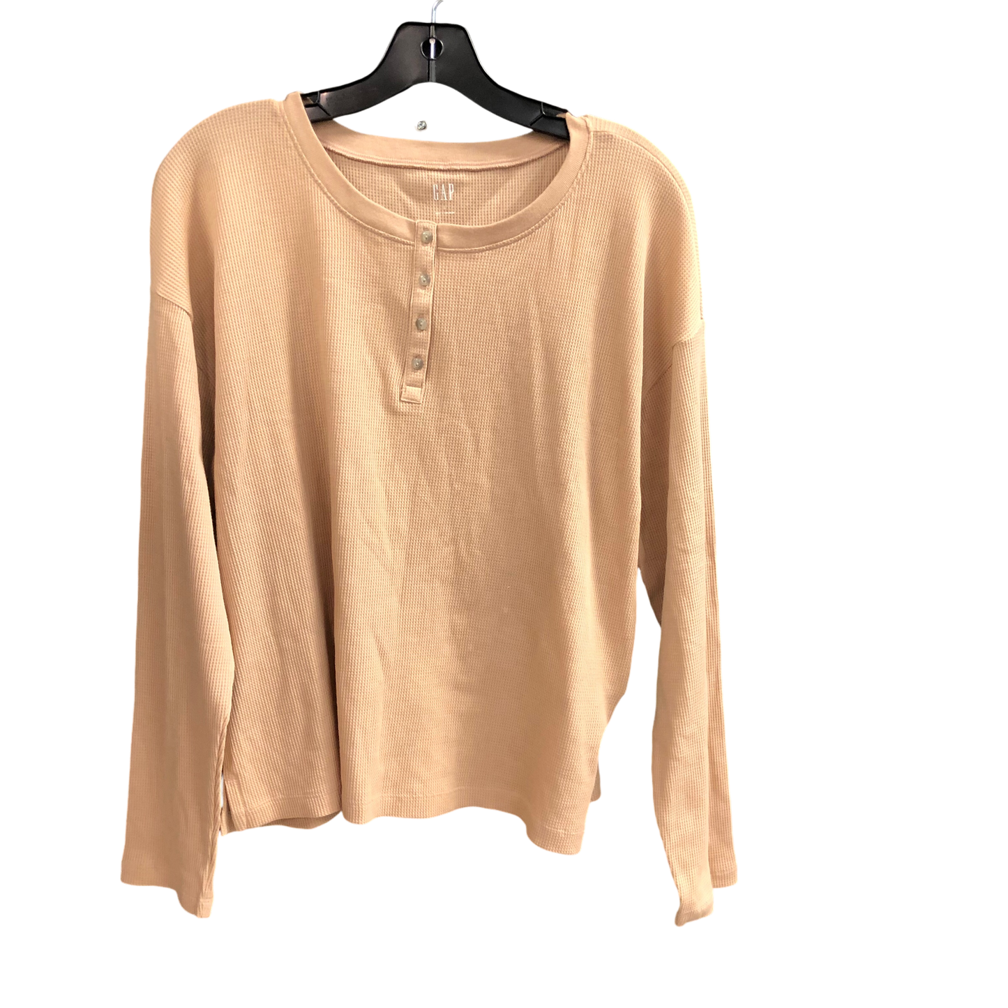 Top Long Sleeve By Gap In Beige, Size: L