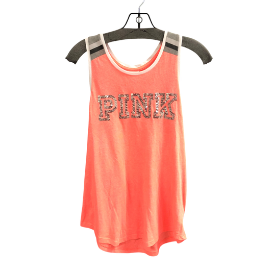 Top Sleeveless By Victoria Secret Pink In Orange, Size: S