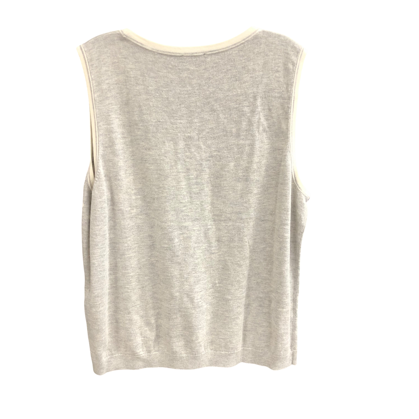 Top Sleeveless By Talbots In Grey, Size: Xl