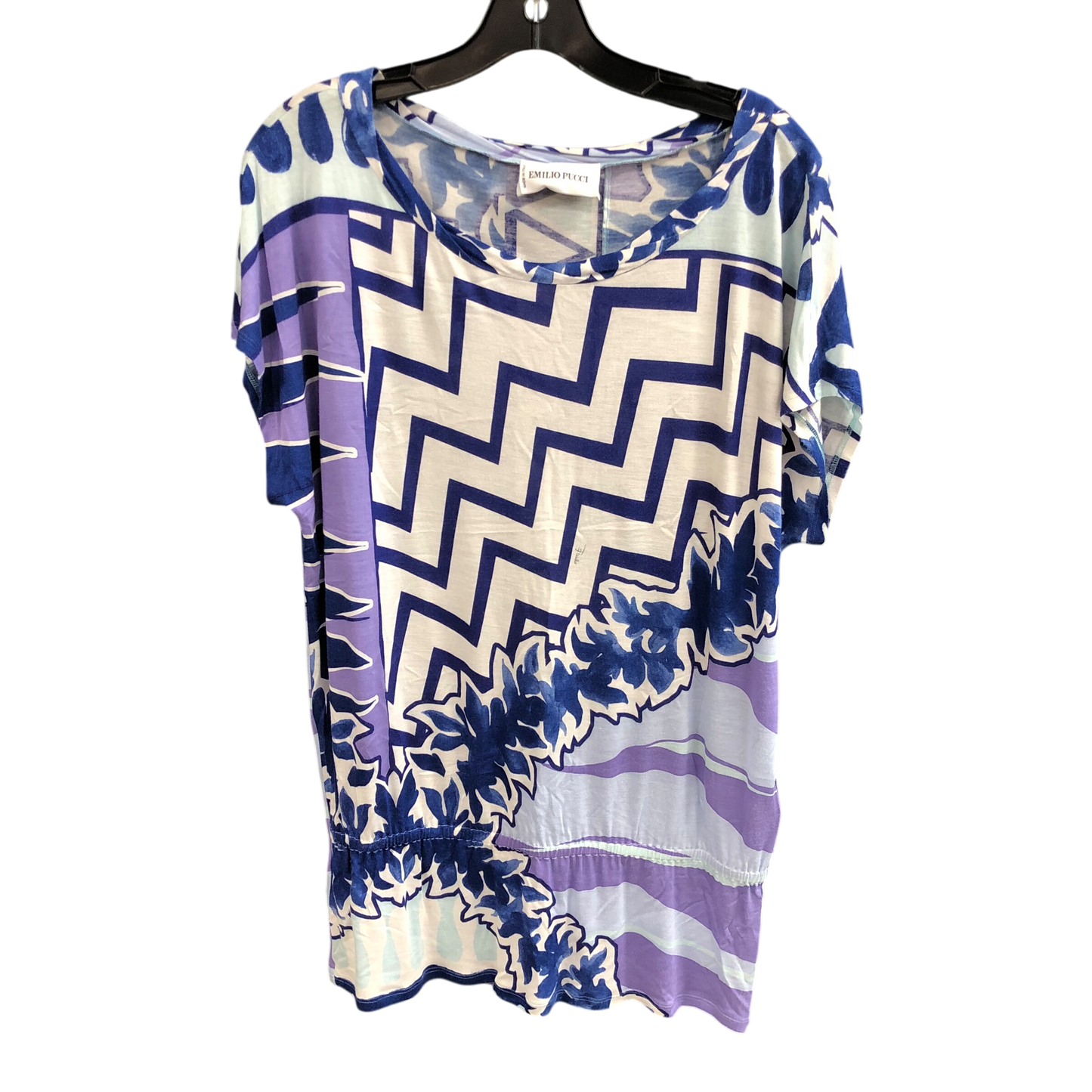 Top Short Sleeve By Emilio Pucci In Multi-colored, Size: 12