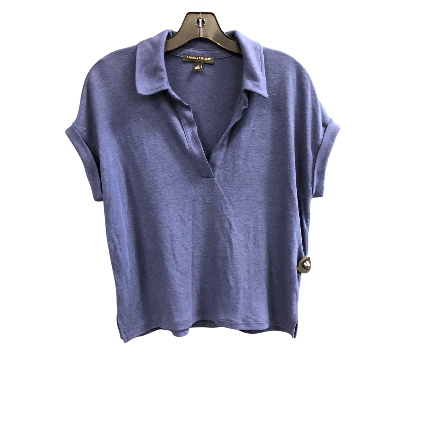 Top Short Sleeve By Banana Republic In Blue, Size: S