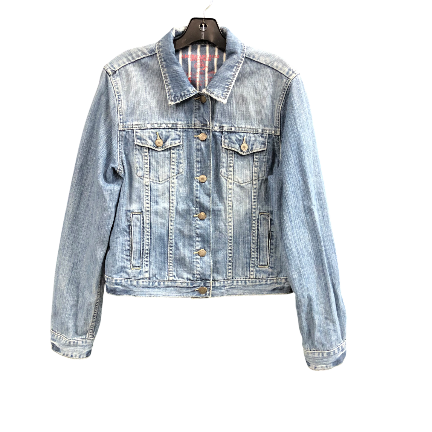 Jacket Denim By American Eagle In Blue, Size: Xl