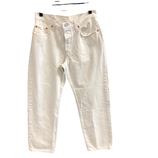 Jeans Wide Leg By Levis In Cream, Size: 2