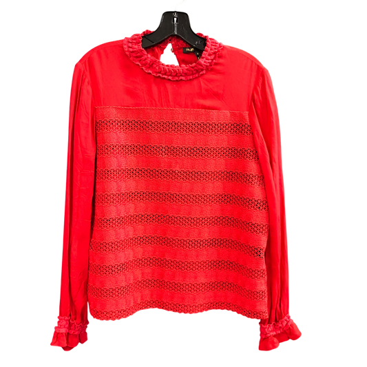 Top Long Sleeve Designer By Cma In Red, Size: L