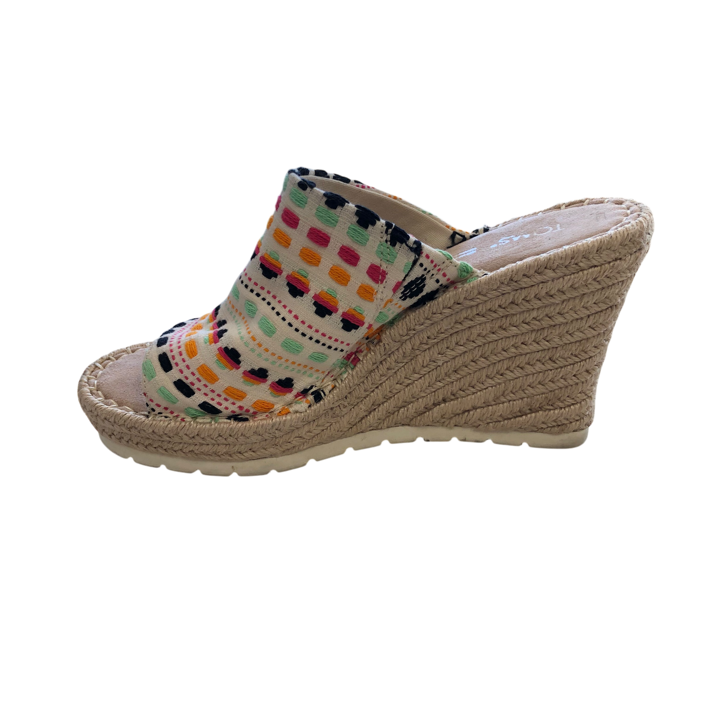 Shoes Heels Wedge By Toms In Multi-colored, Size: 6.5