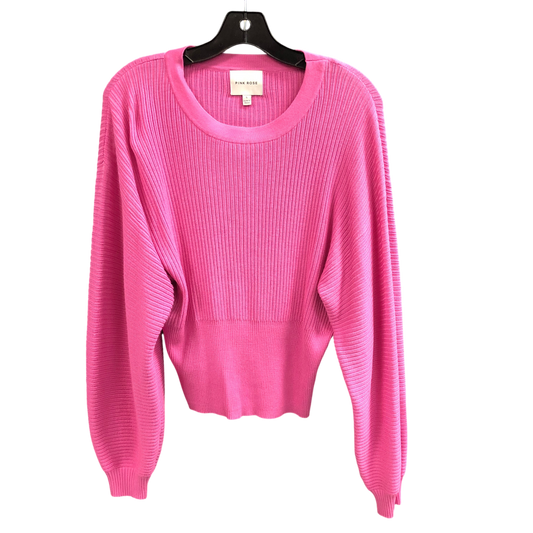 Sweater By Pink Rose In Pink, Size: L