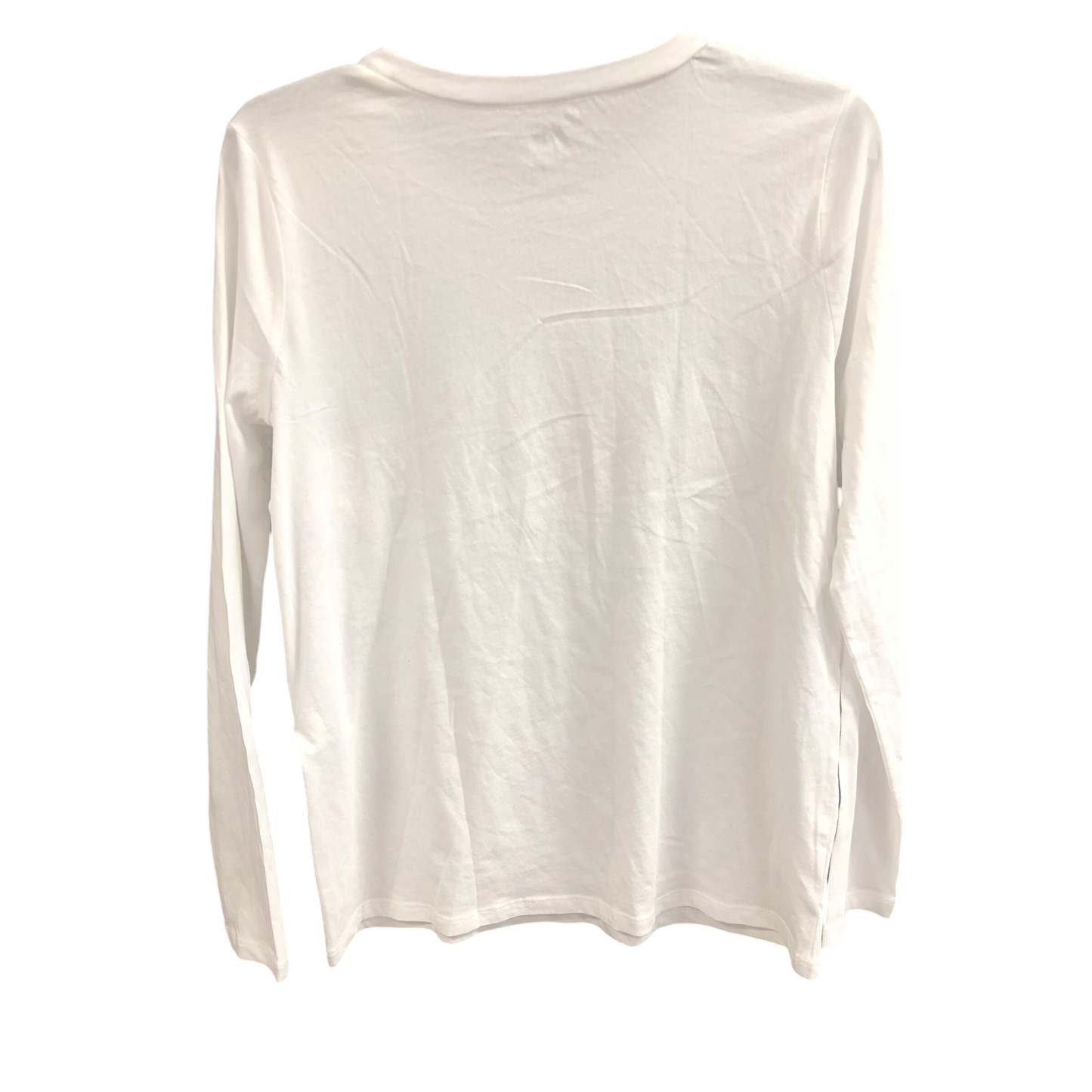 Top Long Sleeve By Loft In White, Size: M