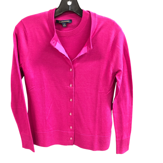 Cardigan Designer By Brooks Brothers In Pink, Size: S