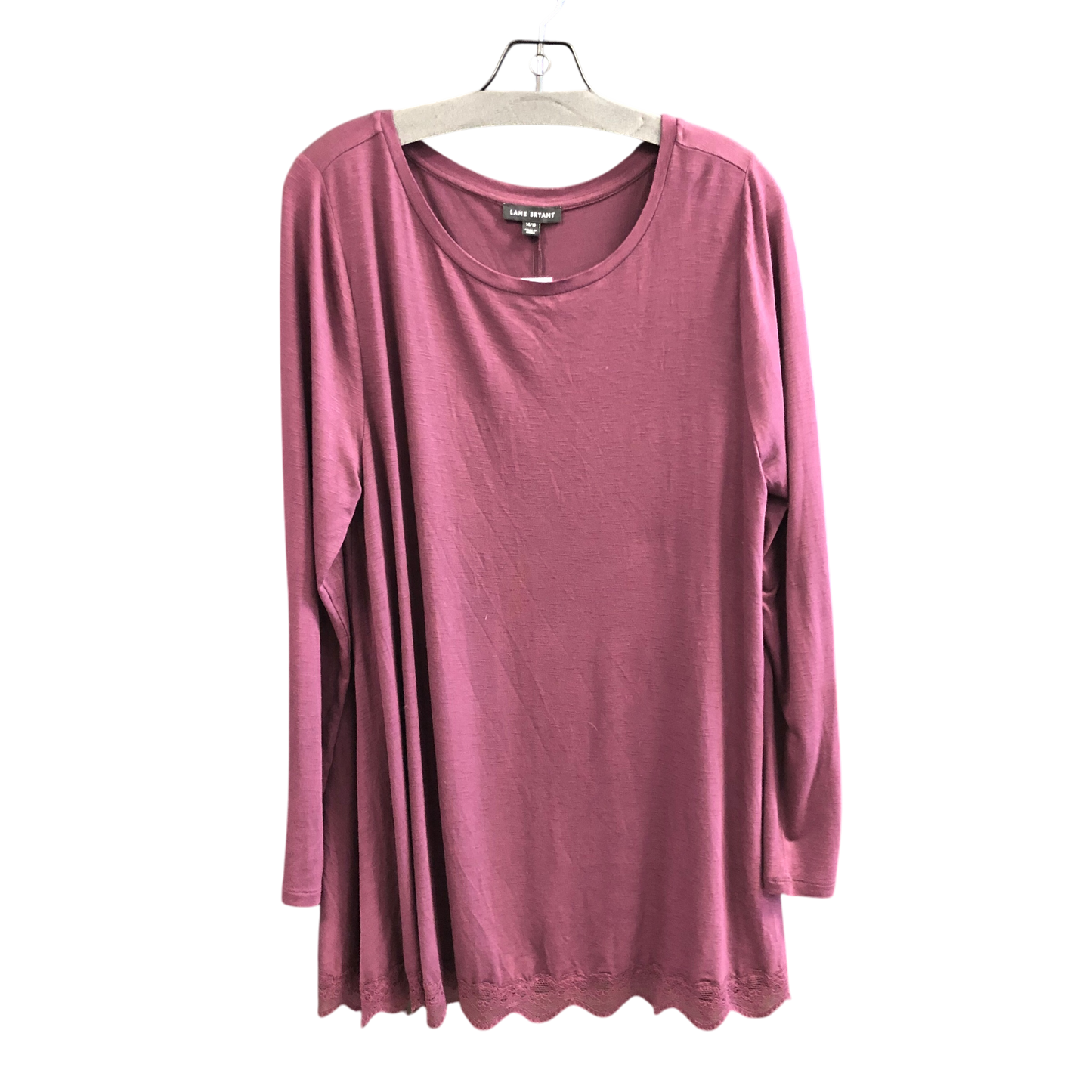 Top Long Sleeve By Lane Bryant In Burgundy, Size: 14